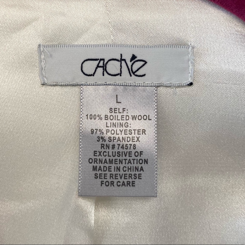 Cach'e 100% Boiled Wool Fully Lined Jacket Coat B… - image 4
